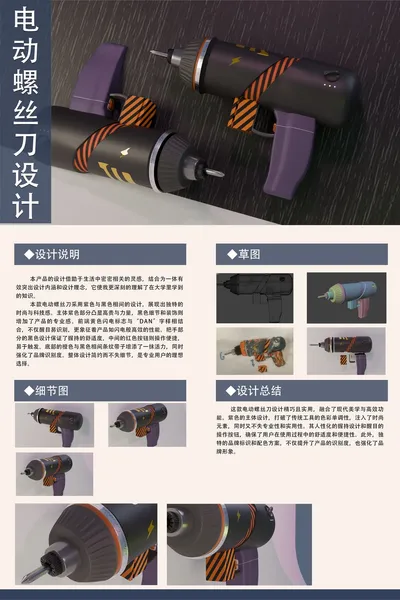 电动工具设计 · 角磨机 / 电钻 展板