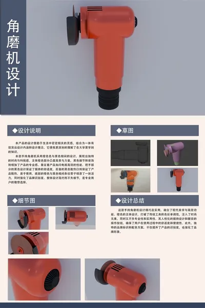 电动工具设计 · 角磨机 / 电钻 展板